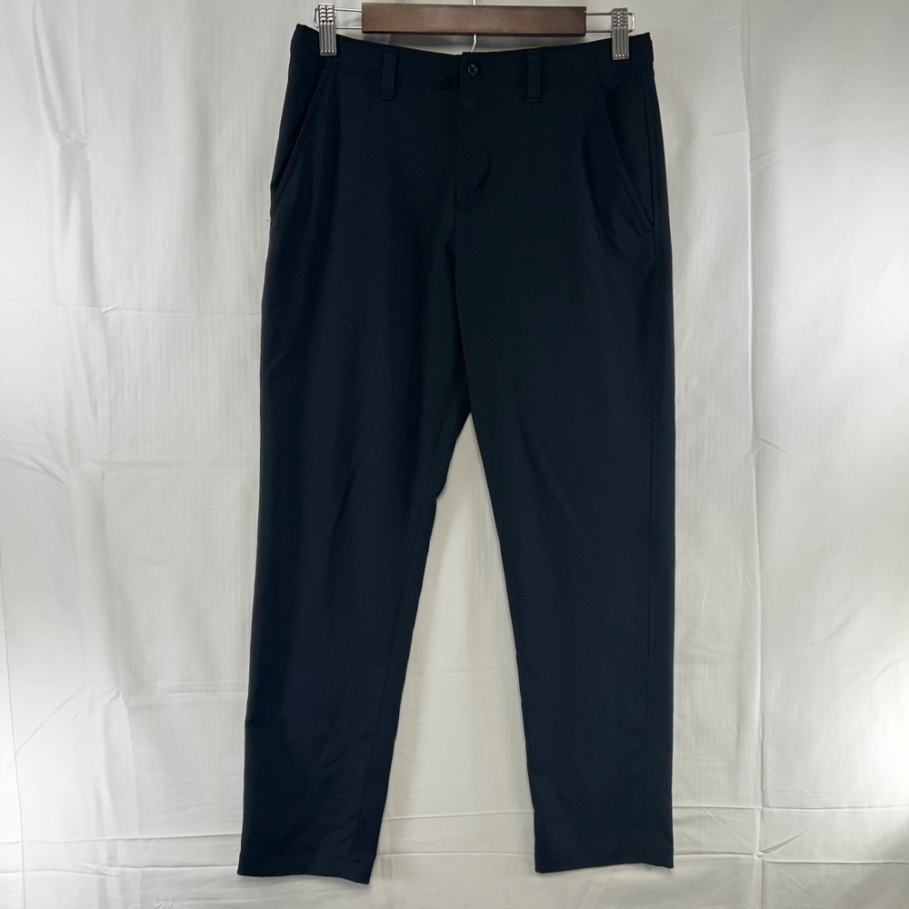 Under Armour Golf Pants Boys Youth Large 29x27 Black Adjustable Waist 1361772